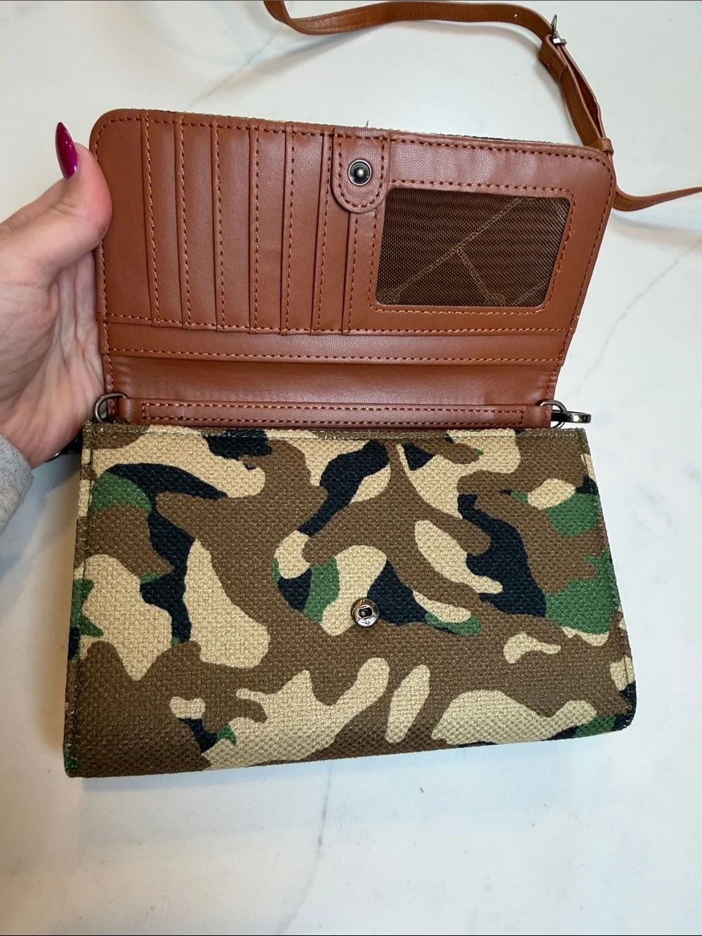 Wrangler Camo Crossbody with Tan Strap - Picture 2 of 5